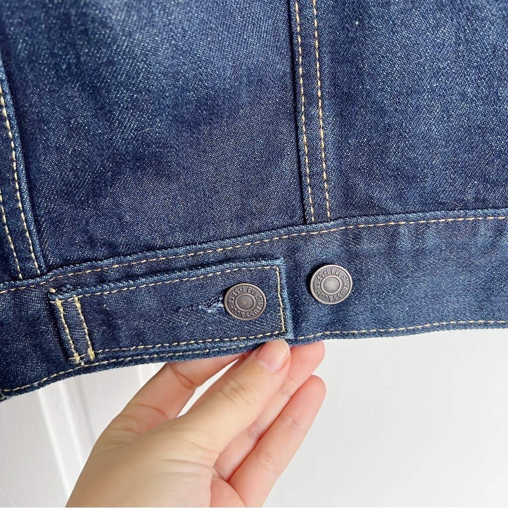 Levi’s • Trucker Jacket denim blue jean Rinse Dark Wash indigo classic - Picture 11 of 12